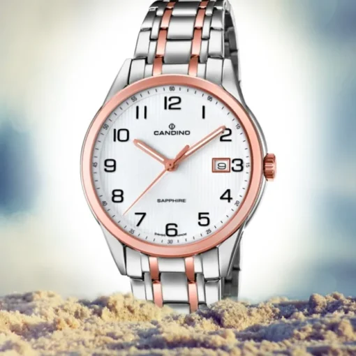 Candino Herren-Uhr Edelstahl silber roségold C4616/1 Quarz Klassisch UC4616/1