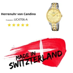 Candino Herrenuhr Edelstahl silber gold Candino Classic Armbanduhr UC4706/A