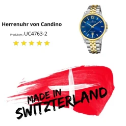 Candino Herrenuhr Edelstahl silber gold Candino Classic Armbanduhr UC4763/2