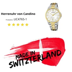 Candino Herrenuhr Edelstahl silber gold Candino Classic Armbanduhr UC4765/1