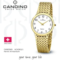 Candino Herrenuhr Edelstahl gold Candino Classic Armbanduhr UC4363/1