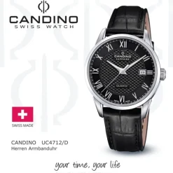Candino Herrenuhr Edelstahl schwarz Candino Classic Armbanduhr UC4712/D