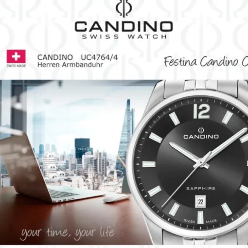Candino Herrenuhr Edelstahl silber Candino Classic Armbanduhr UC4764/4
