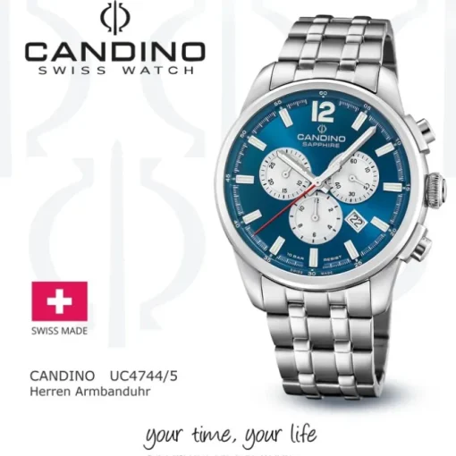 Candino Herrenuhr Edelstahl silber Candino Sport Armbanduhr UC4744/5