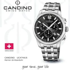 Candino Herrenuhr Edelstahl silber Candino Sport Armbanduhr UC4744/6