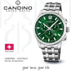 Candino Herrenuhr Edelstahl silber Candino Sport Armbanduhr UC4744/3