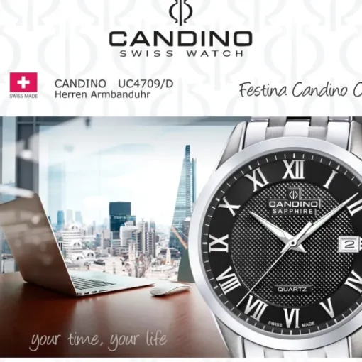 Candino Herrenuhr Edelstahl silber Candino Classic Armbanduhr UC4709/D