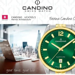 Candino Herrenuhr Edelstahl silber gold Candino Classic Armbanduhr UC4765/3