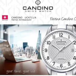 Candino Herrenuhr Edelstahl silber Candino Classic Armbanduhr UC4711/A