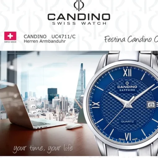 Candino Herrenuhr Edelstahl silber Candino Classic Armbanduhr UC4711/C