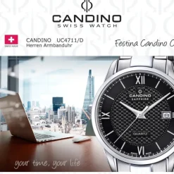 Candino Herrenuhr Edelstahl silber Candino Classic Armbanduhr UC4711/D