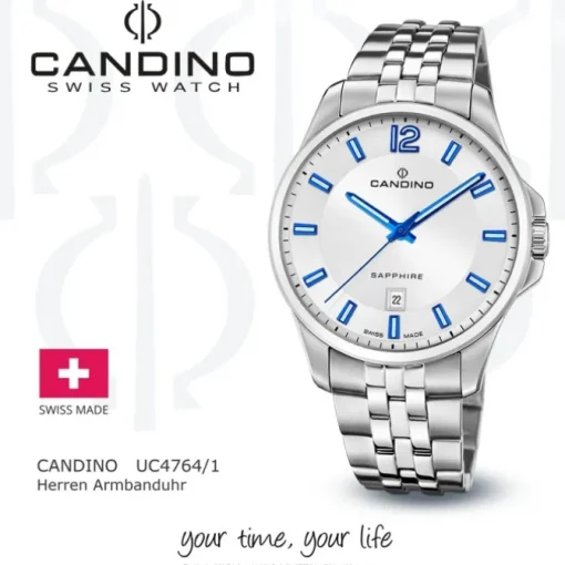 Candino Herrenuhr Edelstahl silber Candino Classic Armbanduhr UC4764/1