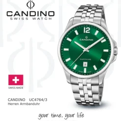 Candino Herrenuhr Edelstahl silber Candino Classic Armbanduhr UC4764/3