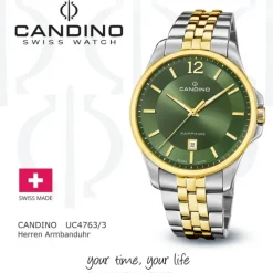 Candino Herrenuhr Edelstahl silber gold Candino Classic Armbanduhr UC4763/3