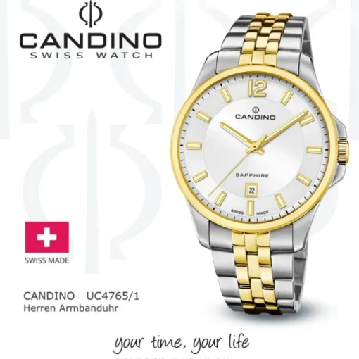Candino Herrenuhr Edelstahl silber gold Candino Classic Armbanduhr UC4765/1