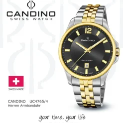 Candino Herrenuhr Edelstahl silber gold Candino Classic Armbanduhr UC4765/4