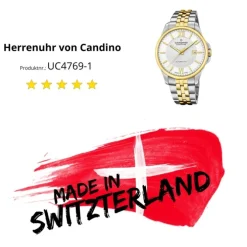 Candino Herrenuhr Edelstahl silber gold Candino Automatik Armbanduhr UC4769/1