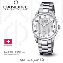 Candino Herrenuhr Edelstahl silber Candino Classic Armbanduhr UC4711/A