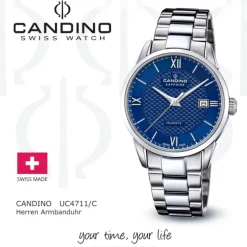 Candino Herrenuhr Edelstahl silber Candino Classic Armbanduhr UC4711/C