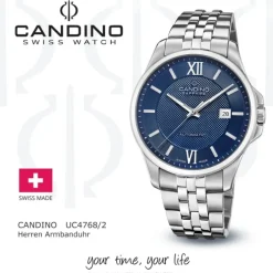 Candino Herrenuhr Edelstahl silber Candino Automatik Armbanduhr UC4768/2