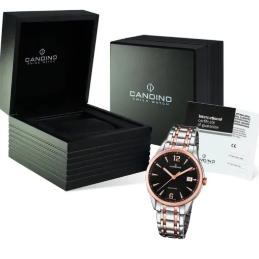 Candino Herren-Uhr Edelstahl silber roségold C4616/3 Quarz Klassisch UC4616/3