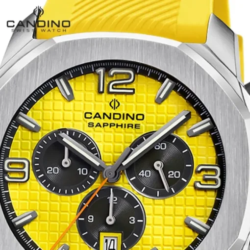 Candino Herrenuhr Kautschuk gelb Candino Sport Armbanduhr UC4774/1