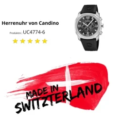 Candino Herrenuhr Kautschuk schwarz Candino Sport Armbanduhr UC4774/6