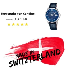 Candino Herrenuhr Leder blau Candino Classic Armbanduhr UC4707/B