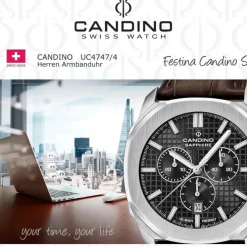Candino Herrenuhr Leder braun Candino Sport Armbanduhr UC4747/4