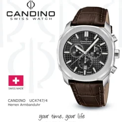 Candino Herrenuhr Leder braun Candino Sport Armbanduhr UC4747/4