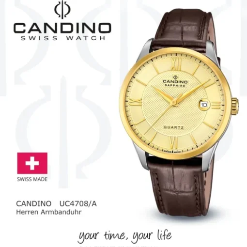 Candino Herrenuhr Leder braun Candino Classic Armbanduhr UC4708/A
