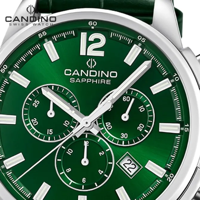 Candino Herrenuhr Leder grün Candino Sport Armbanduhr UC4745/3