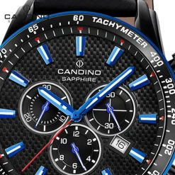 Candino Herrenuhr Leder schwarz Candino Sport Armbanduhr UC4759/4