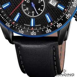 Candino Herrenuhr Leder schwarz Candino Sport Armbanduhr UC4759/4