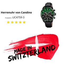Candino Herrenuhr Leder schwarz Candino Sport Armbanduhr UC4759/3
