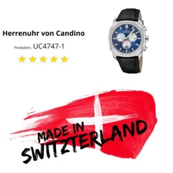 Candino Herrenuhr Leder schwarz Candino Sport Armbanduhr UC4747/1
