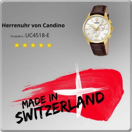 Candino Herrenuhr Sport C4518/E Armbanduhr Edelstahl braun UC4518/E