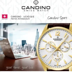 Candino Herrenuhr Sport C4518/E Armbanduhr Edelstahl braun UC4518/E