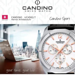 Candino Herrenuhr Sport C4582/7 Armbanduhr Edelstahl schwarz UC4582/7