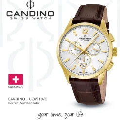 Candino Herrenuhr Sport C4518/E Armbanduhr Edelstahl braun UC4518/E