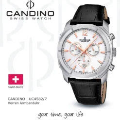 Candino Herrenuhr Sport C4582/7 Armbanduhr Edelstahl schwarz UC4582/7