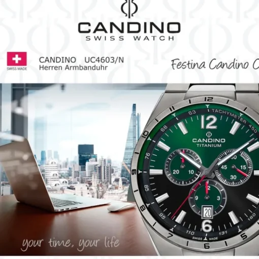 Candino Herrenuhr Titan grau Candino Classic Armbanduhr UC4603/N
