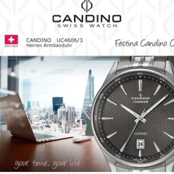 Candino Herrenuhr Titan grau Candino Classic Armbanduhr UC4606/3