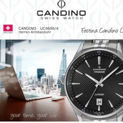 Candino Herrenuhr Titan grau Candino Classic Armbanduhr UC4606/4