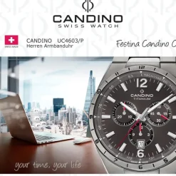 Candino Herrenuhr Titan grau Candino Classic Armbanduhr UC4603/P