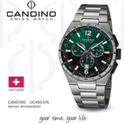 Candino Herrenuhr Titan grau Candino Classic Armbanduhr UC4603/N