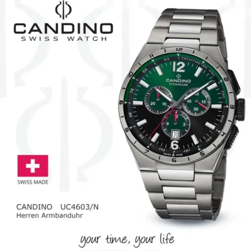 Candino Herrenuhr Titan grau Candino Classic Armbanduhr UC4603/N
