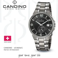 Candino Herrenuhr Titan grau Candino Classic Armbanduhr UC4604/C