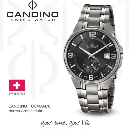 Candino Herrenuhr Titan grau Candino Classic Armbanduhr UC4604/C