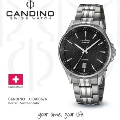 Candino Herrenuhr Titan grau Candino Classic Armbanduhr UC4606/4